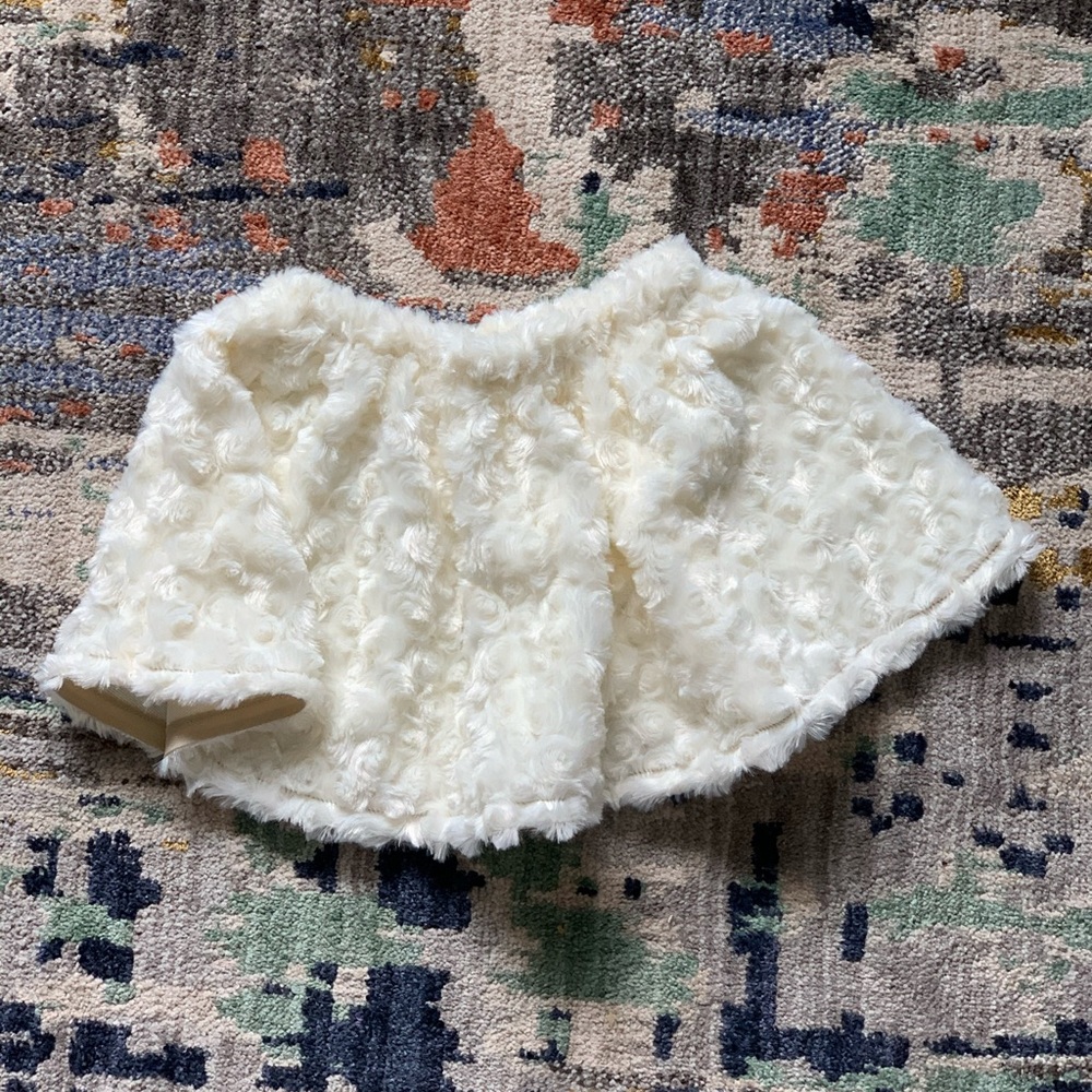 kids cream skirt swirl elastic waistband hemmed